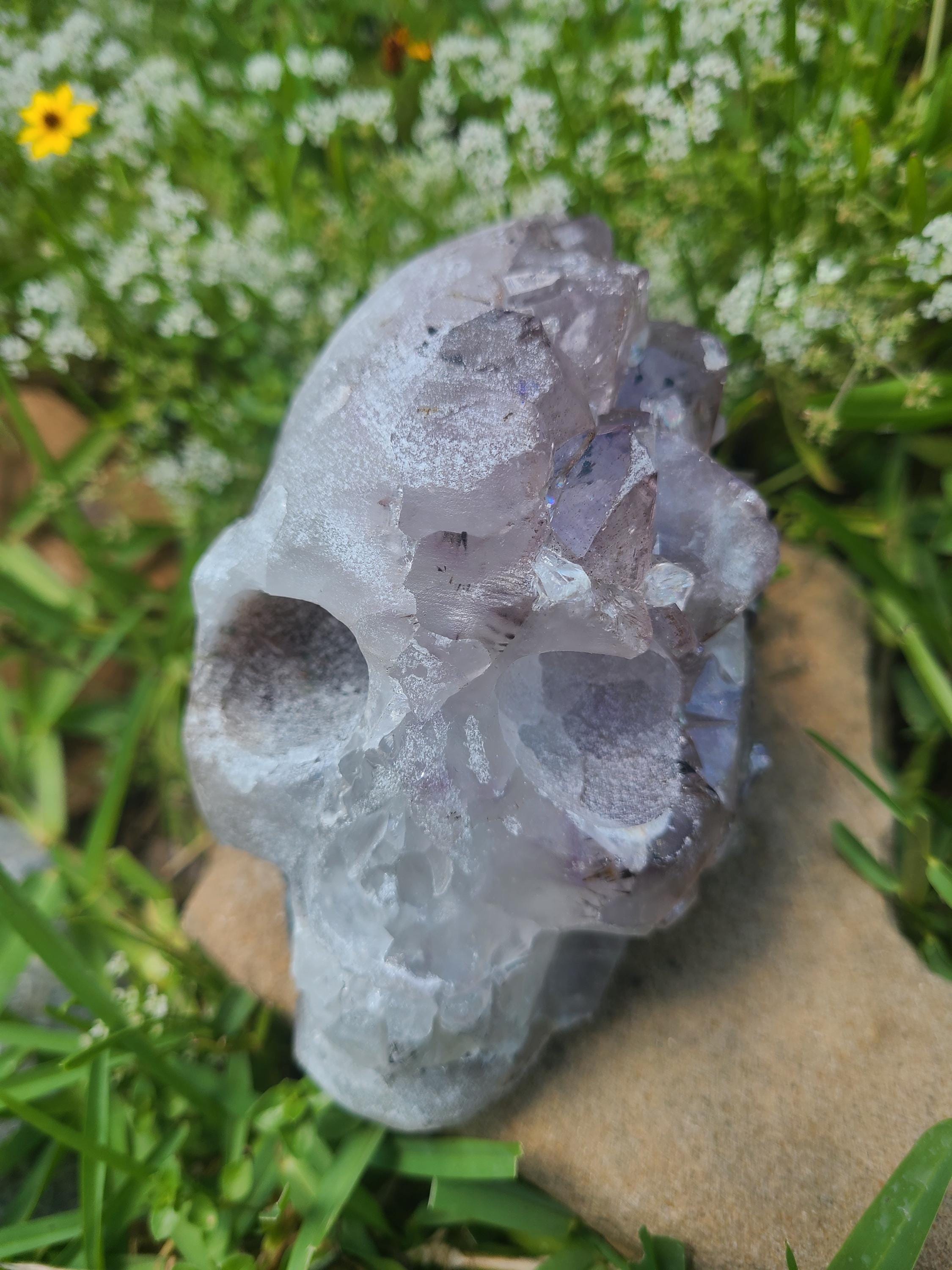 大きなアメジストスカル 大きなアメジストクラスタースカル（+2ポンド） - Etsy 日本