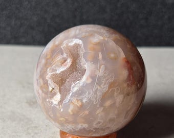 カーネリアンフラワーアゲート球体 55 mm - Etsy 日本