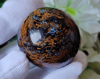Sfera di pietersite naturale multi-fuoco, pietra preziosa, sfera di qualità AAA