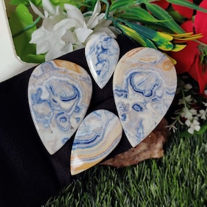 Natural Blue Scheelite, Scheelite Cabochon,Scheelite Gemstone,Scheelite Handmade,4 Pic Lot Per Shape,Scheelite Crystal, Scheelite Gemstone