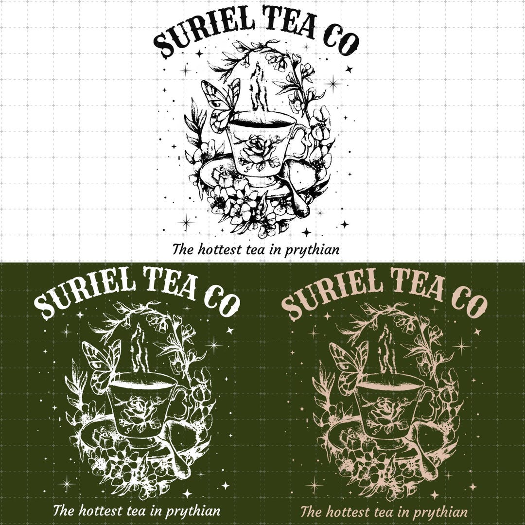 Suriel Tea Co PNG, ACOTAR Inspired Bookish Sublimation Design, Velaris ...