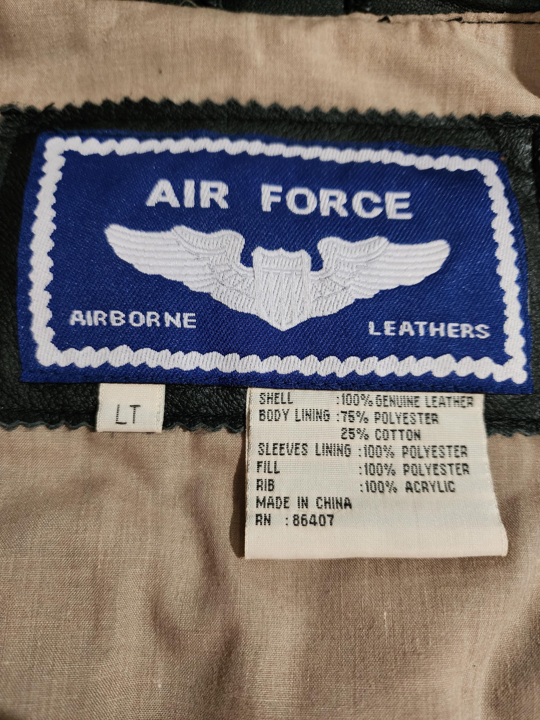 Air Force Airborne Leather Jacket - LT - Like New - Etsy Air Force Airborne Leather Jacket - LT - Like New - Etsy