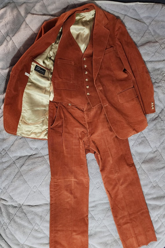 Vintage Three Piece Corduroy Suit
