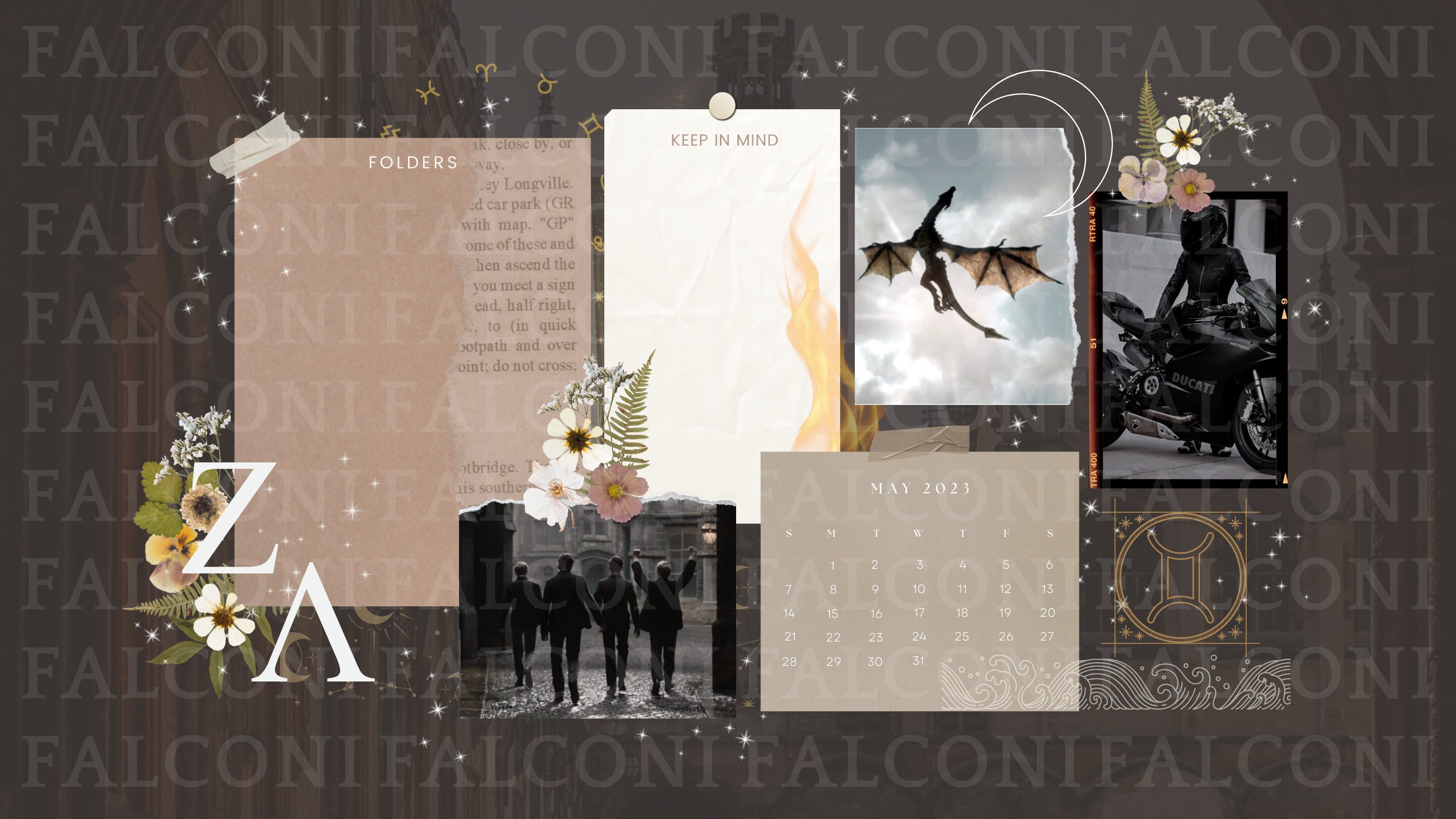 Wallpapers: 2023 Desktop Wallpaper Pack Booktok Inspired jan-dec - Etsy