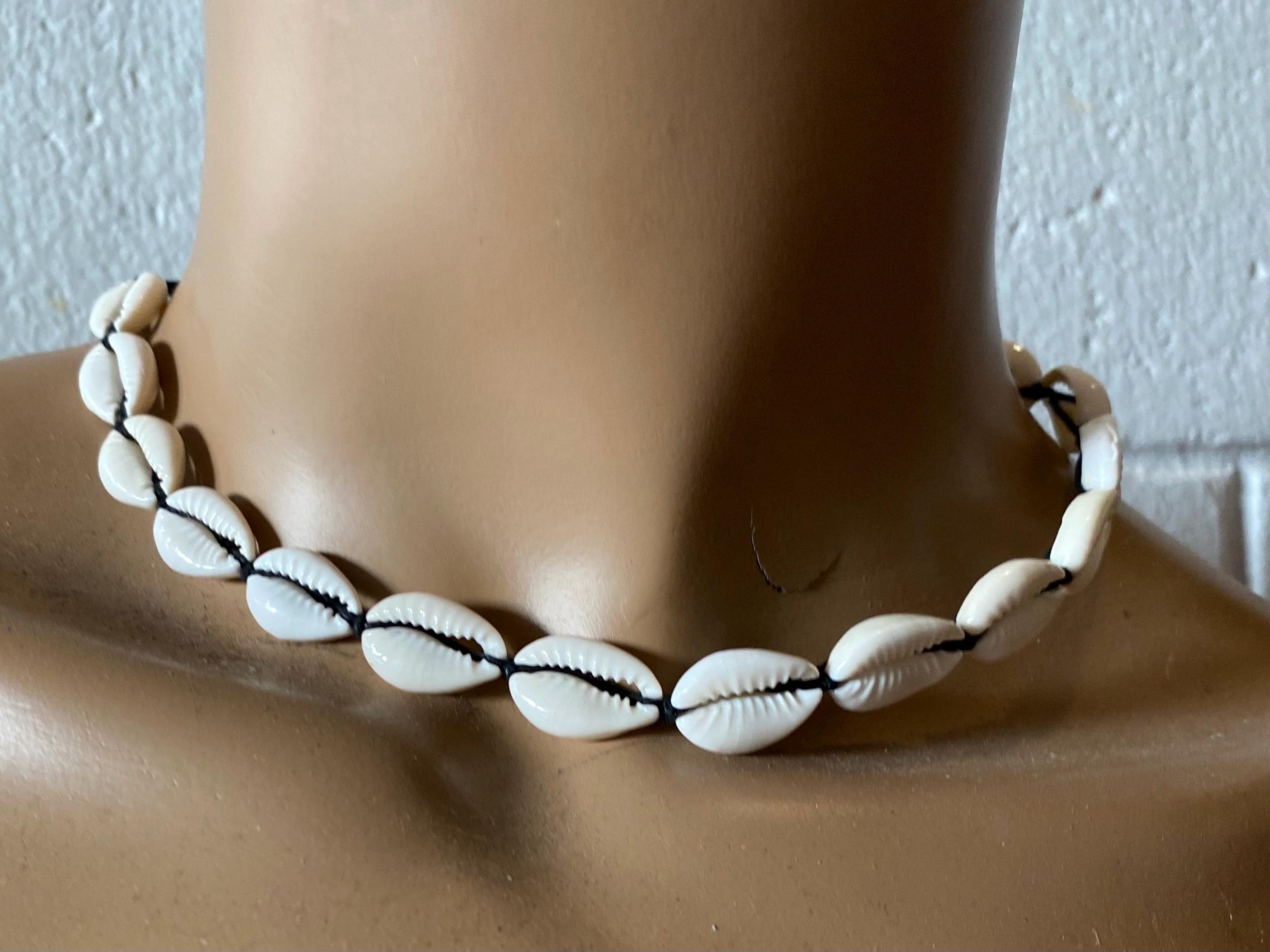 Cowrie Shell Choker Vsco Girl Pearl Necklace Seashell Necklace