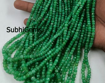 Natural Chrysoprase Faceted Rondelle Beads (5x7 mm), 16 Inch Strand