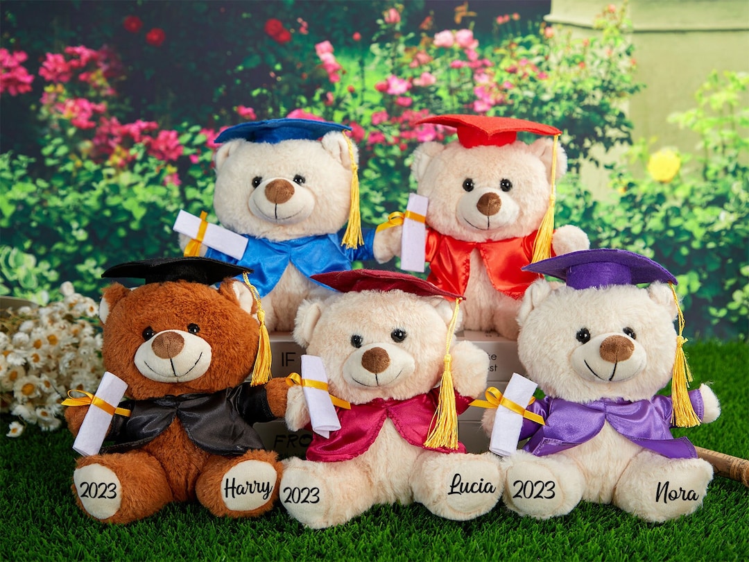 Graduation Bear 2024 - Personalized Stuffed Animal With Custom Text/Photo | Class Of 2024 Gift For High School, College Or Kindergarten - View #2