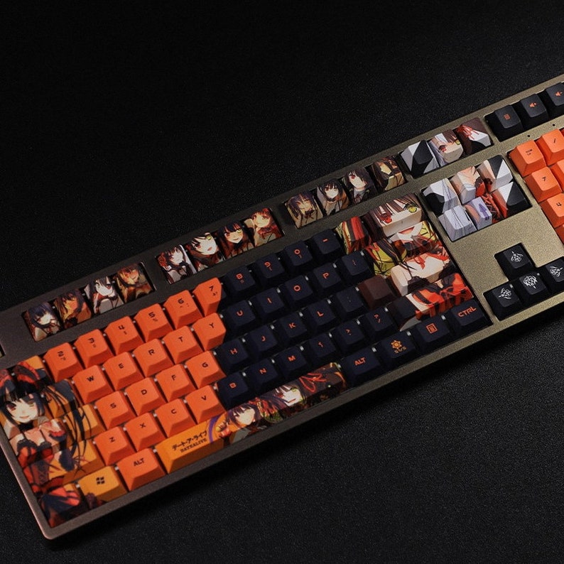 Customized 108 Keys Anime Keycap Two Dimensions for Tokisaki Kurumi PBT Dye Sublimation