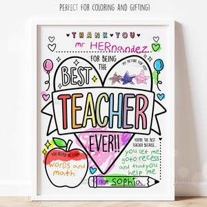 Lehrer Wertschätzung Printable Lehrer Wertschätzung Woche Geschenk Danke Lehrer Geschenke Malseiten Schule Kinder Sofortiger digitaler Download