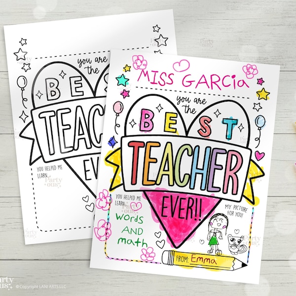 Teacher Appreciation Printable - Etsy
