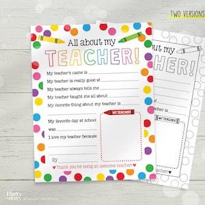 Lehrer Wertschätzung Woche Printable Lehrer Wertschätzung Geschenk Dankeschön Malseiten Schule Kinder Lehrer Geschenke Sofortiger digitaler Download