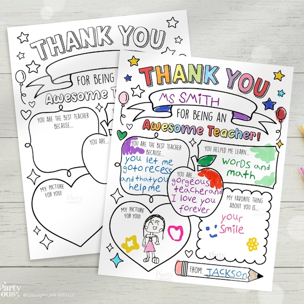 Teacher Appreciation Printable Teacher Appreciation Week Gift Thank You Teacher Gifts Coloring Pages School Kids Instant Digital Download