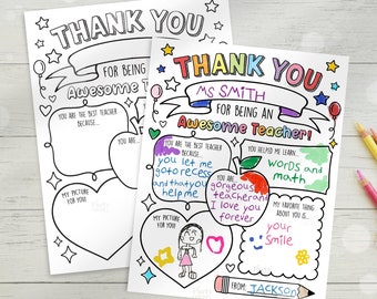 Teacher Appreciation Printable Teacher Appreciation Week Gift Thank You Teacher Gifts Coloring Pages School Kids Instant Digital Download