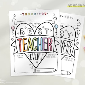 Lehrer Wertschätzung Woche Printable Lehrer Wertschätzung Geschenk Dankeschön Malseiten Schule Kinder Lehrer Geschenke Sofortiger digitaler Download