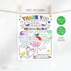 Teacher Appreciation Printable Teacher Appreciation Week Gift Thank You ...