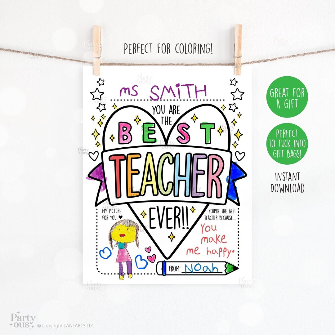 Teacher Appreciation Week Printable Teacher Appreciation Gift Thank You ...