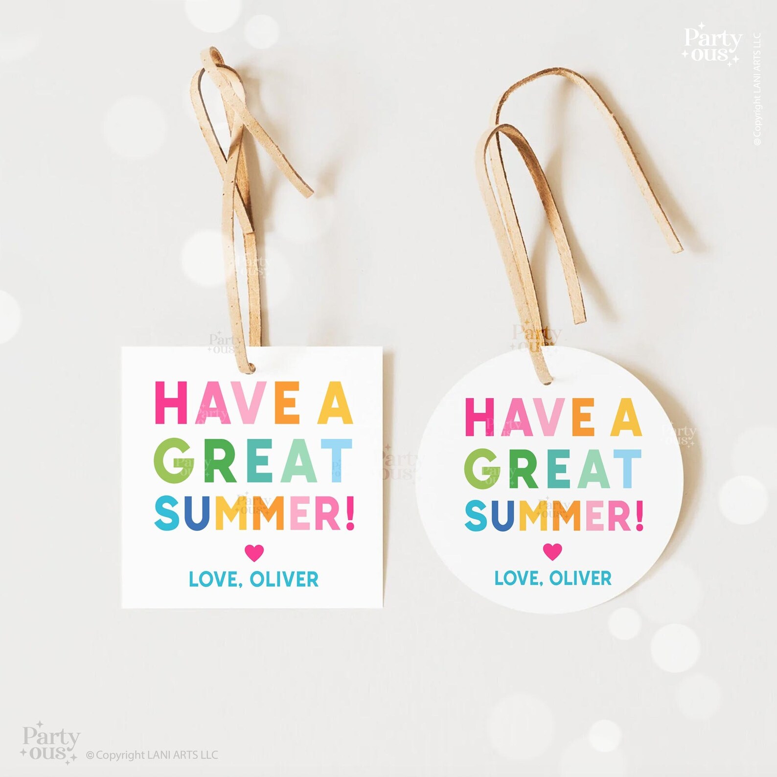 Editable Last Day of School Tag Thank You End of Year Teacher Gift Tags ...