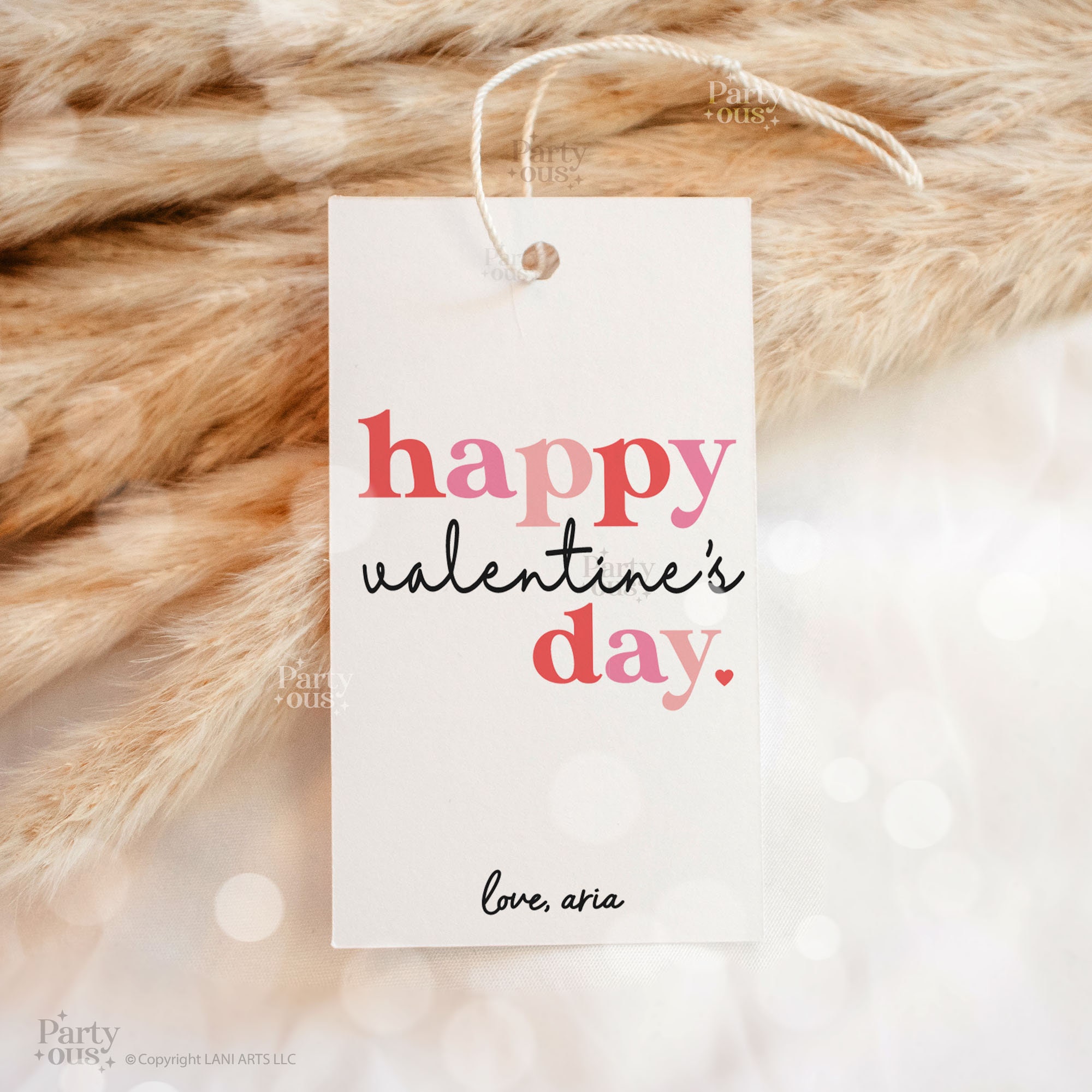 Editable Valentines Day Gift Tag Happy Valentine's Day Gift Tags Class ...
