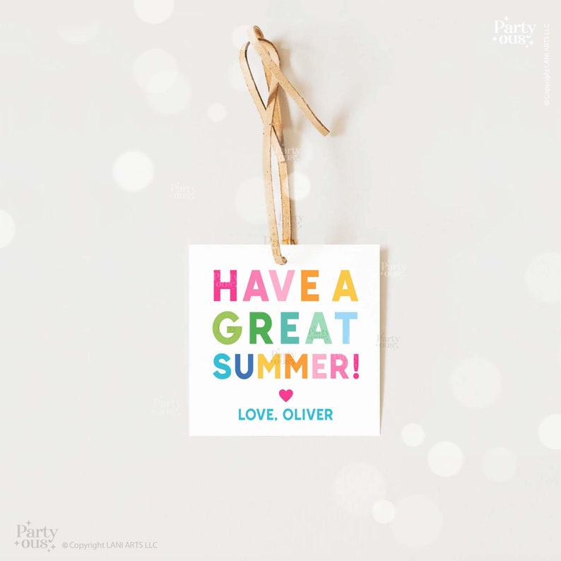 Editable Last Day of School Tag Thank You End of Year Teacher Gift Tags ...