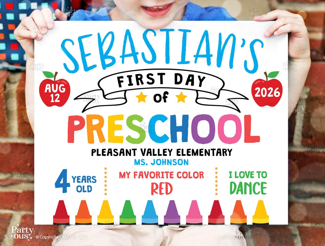 Editable Back to School Sign First Day of School Sign Printable ...