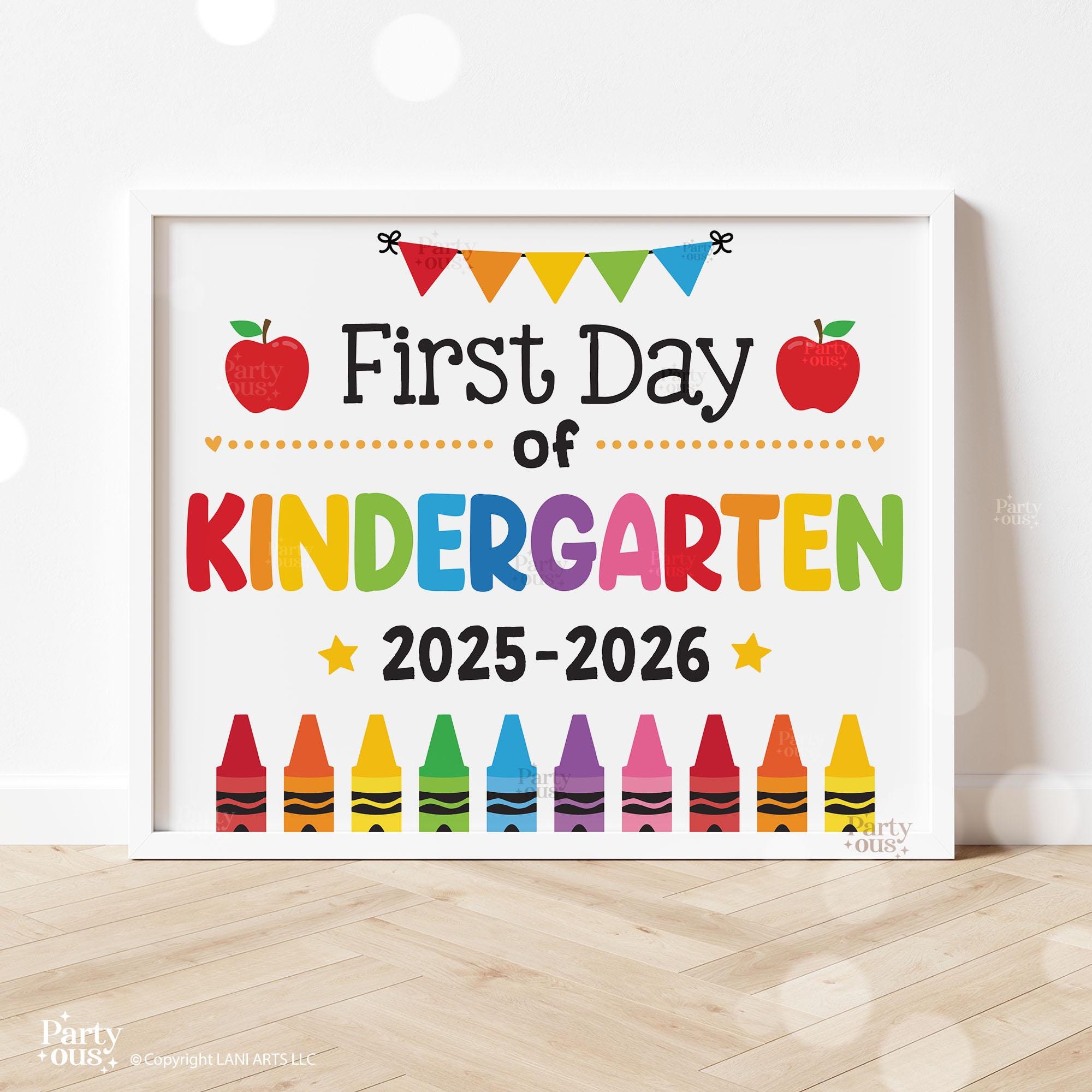 Back to School Sign First Day of School Printable First Day of Kindergarten Signs School Photo Prop Kids Teacher Instant Digital Download