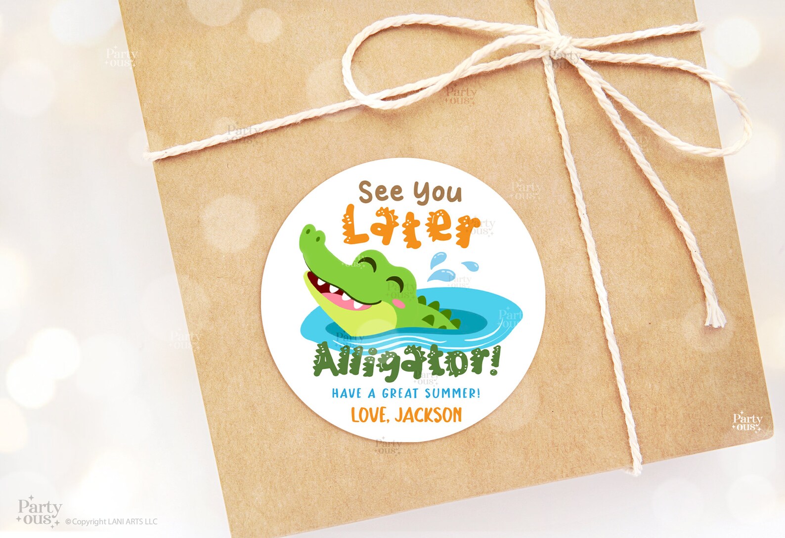 Editable Last Day of School Tags Alligator End of Year Teacher Gift Tag ...