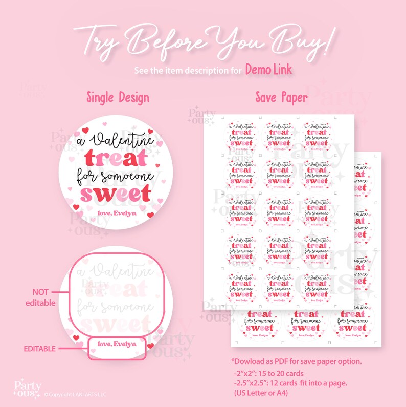 Editable Valentines Day Gift Tag Happy Valentine Tags Class Kids ...