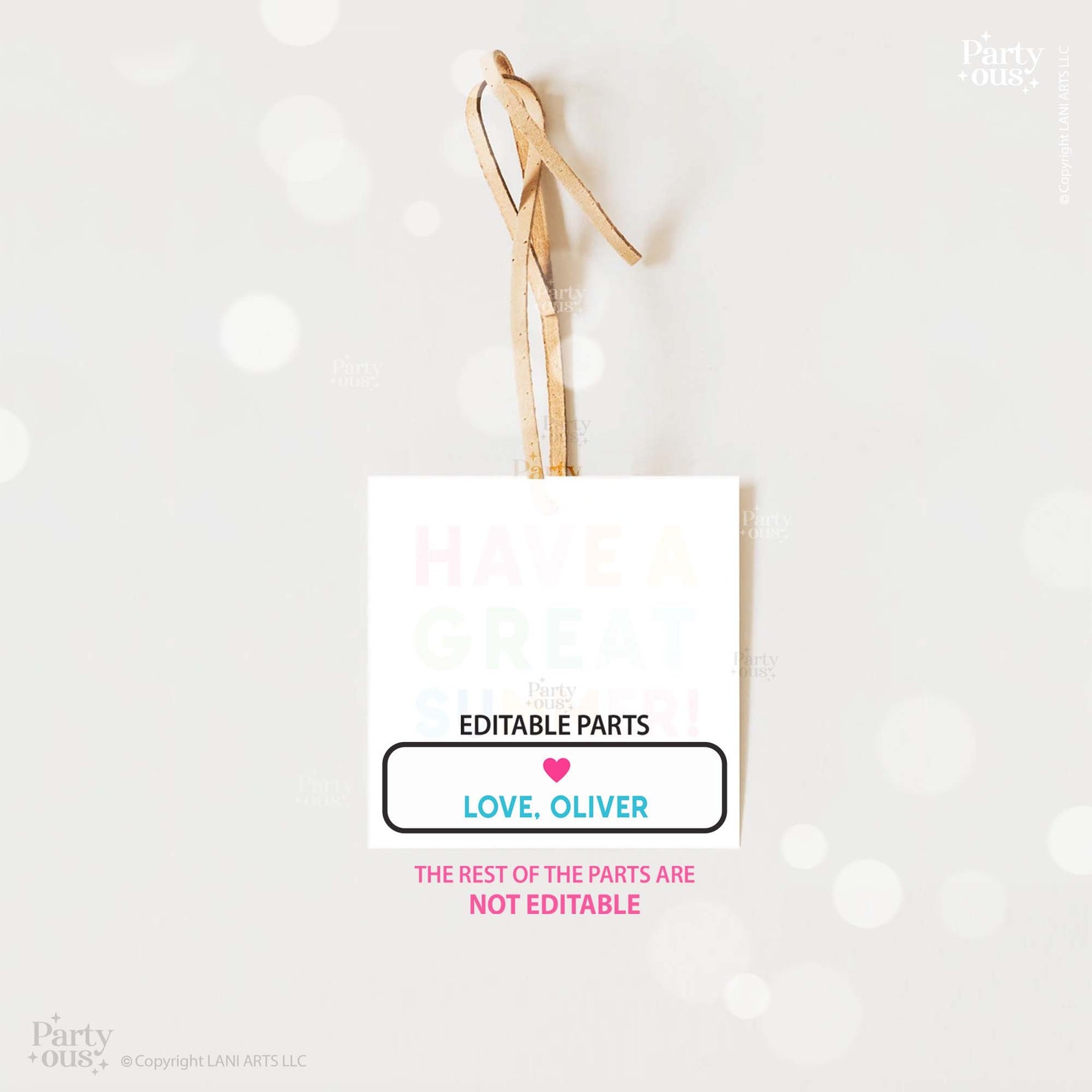 Editable Last Day of School Tag Thank You End of Year Teacher Gift Tags ...