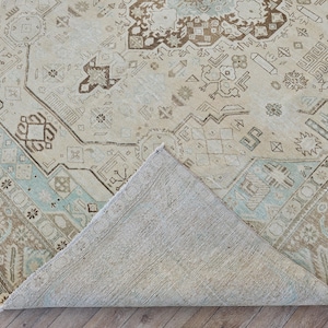 10x13 Vintage Rug, Beige Neutral Rug, Antique Persian Rug, Living Room Rug, Oversized Rug, Muted Persian Rug, 10x13 Rug, Pale Rug, Old Rug