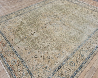Alfombra turca de 23 x 30 cm, alfombra oriental vintage, alfombra para sala de estar, alfombra antigua para dormitorio, alfombra anatolia pálida, alfombra neutra de 23 x 30 cm, alfombra Oushak extragrande