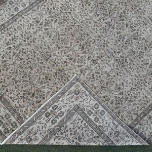 Turkish Bedroom Rug,5x9 Vintage Rug,Neutral Oushak Rug,5x9 Turkish Rug,Handmade Rug,Antique Rug,Floral Rug,Oushak Rug,Muted Rug,Faded Rug