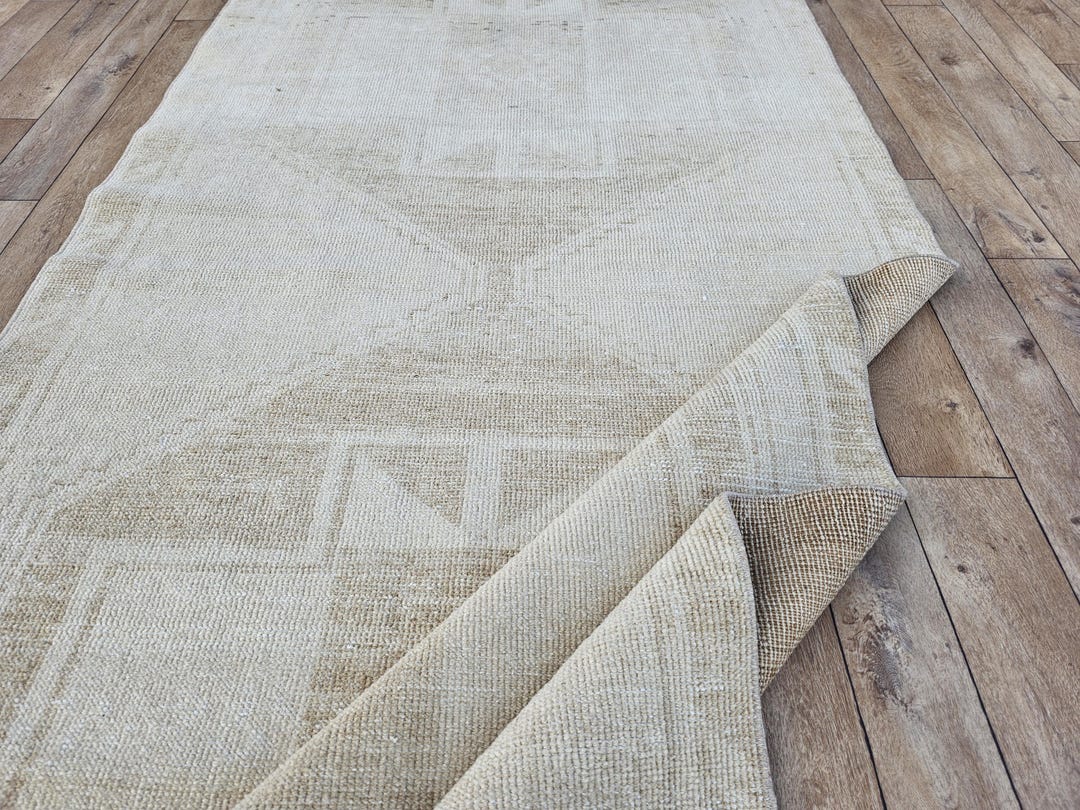 4x8 Wide Runner, Hallway Rug, Neutral Wool Runner, Handmade Runner ...