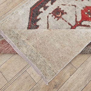 3x15 Vintage Antique Runner, Narrow Hallway Rug, Low Pile Runner, Turkish Runner Rug Beige Red Gray Runner, Entryway Runner, Boho Decor Rug