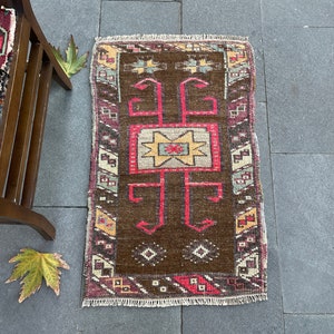 2x3 Turkish Rug, 2x3 Small Rug, Door Mat Rug, 2x3 Kars Rug, Turkish Rug, Anatolian Rug, Natural Rug, Small Size Rug, Turkish Mini Rug, Rug