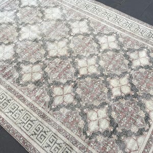 6x9 Extra Large Rug, Turkish Oushak Rug, Oversized Vintage Rug, Antique Rug, 6x9 Rug, Living Room Rug, Patterned Rug, Neutral Area Rug
