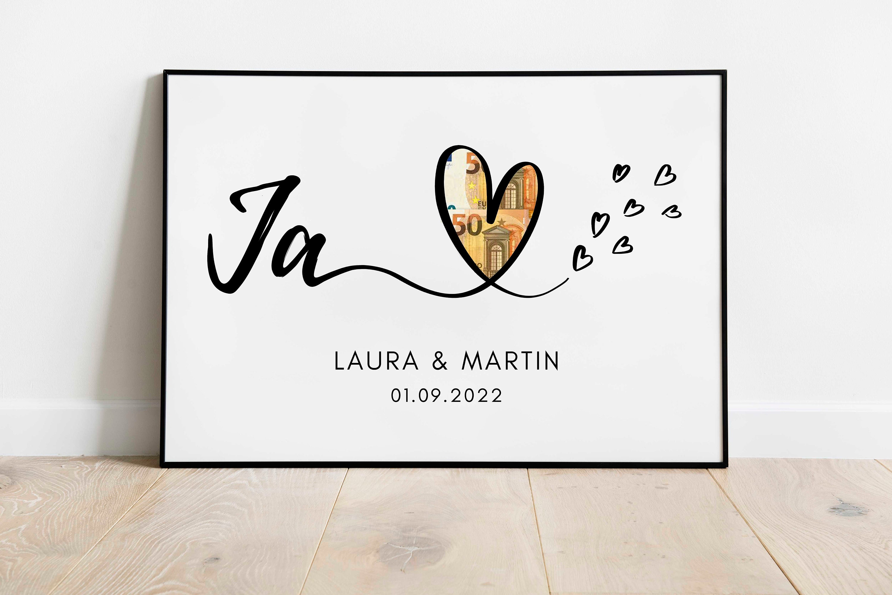 Hochzeit Geldgeschenk Personalisiert Geldgeschenk Ja Geldgeschenk