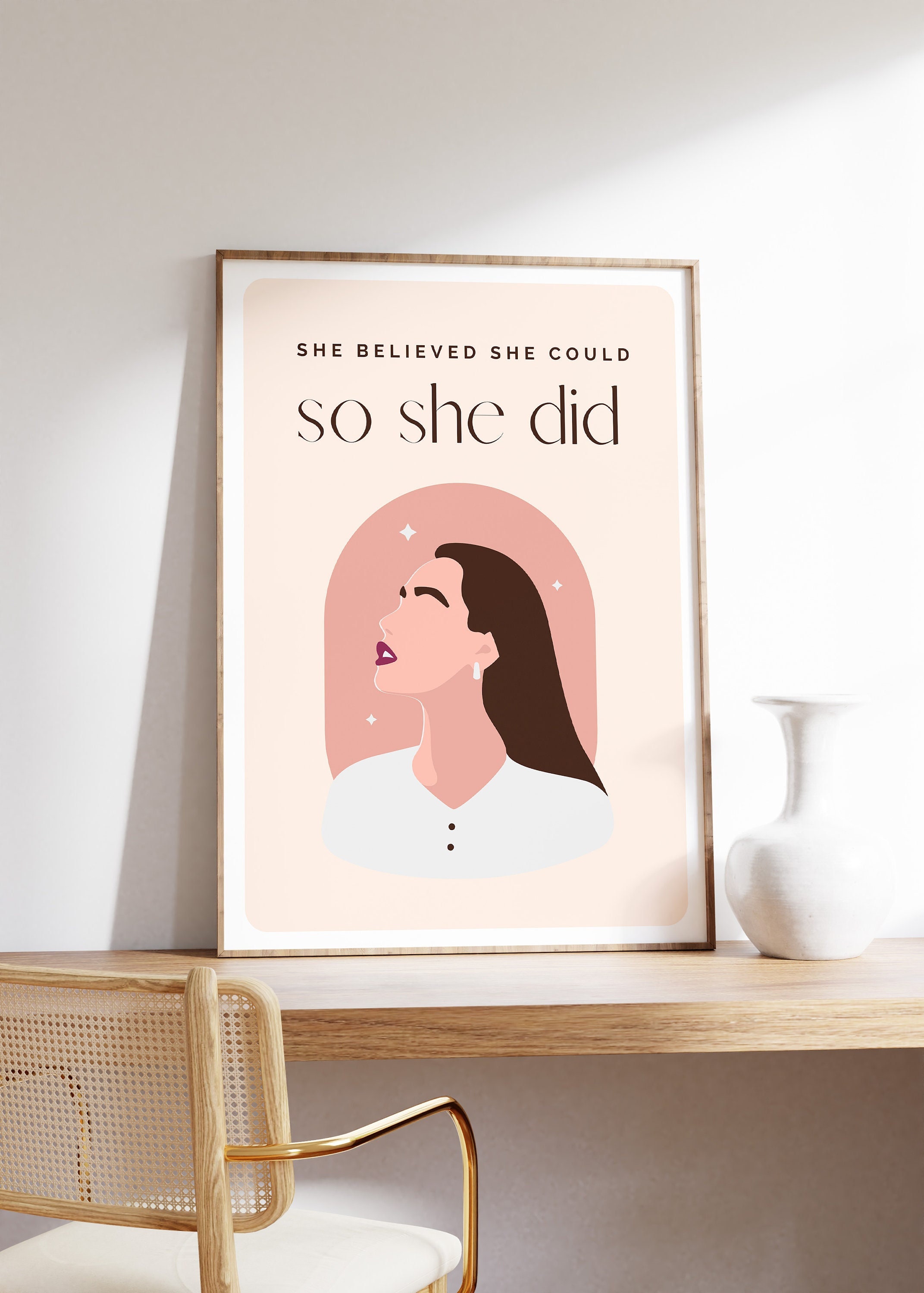 Digital Believed Feminine Could Israel Download Poster Print - Retro Feminism Etsy Feminist so Art Poster She She She Did Pdf Boho