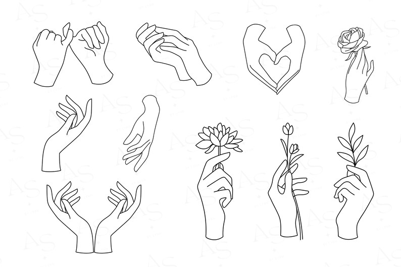 Florales Line Art Svg Digitaler Download Minimalistische Etsy.de