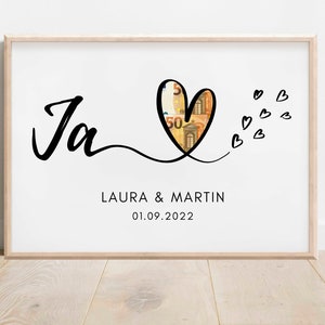 Wedding Money Gift Personalized | Cash gift "Yes" | Wrap money gift | | Wedding Gift Money Digital Download