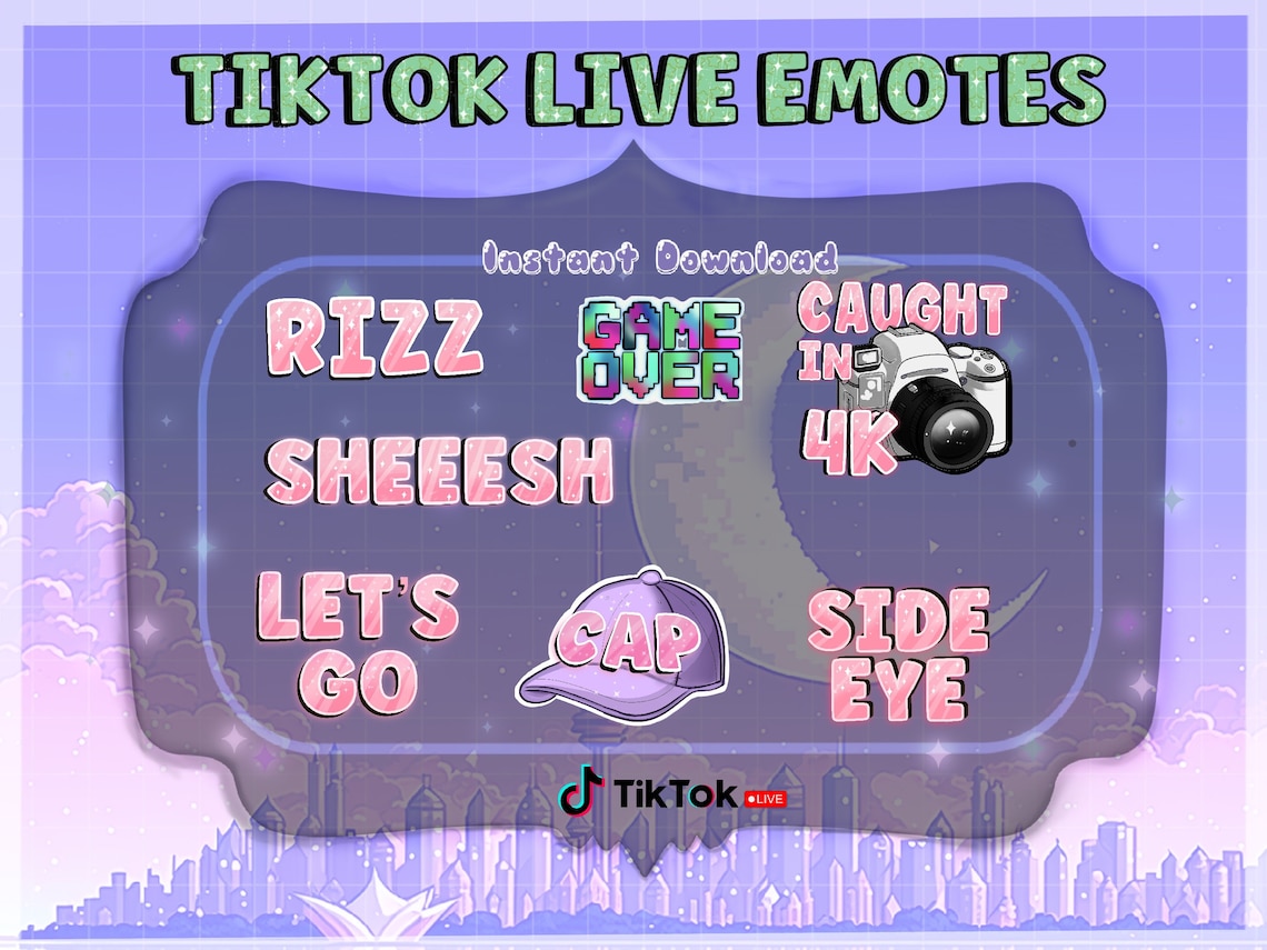 Side Eye Rizz Text Base Tiktok Subscriber Emotes | Sheesh | Caught in 4 K | Game Over ...