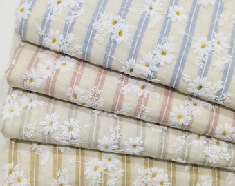 Katoenen stof bloemen, gordijnstof, madeliefjesstof, quiltstof, katoenen stof, bedrukte stof, zachte stof, jurkstof, stof per 1/2-yard