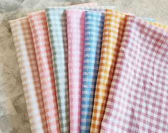Gingham Cotton Fabric,Plain Fabric,Gingham Fabric,Soft Fabric,Dress Fabric,Fabric By 1/2 Yard,Quilting Fabric,Cotton Fabric,Clothes Fabric