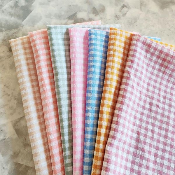 Gingham Cotton Fabric,Plain Fabric,Gingham Fabric,Soft Fabric,Dress Fabric,Fabric By 1/2 Yard,Quilting Fabric,Cotton Fabric,Clothes Fabric