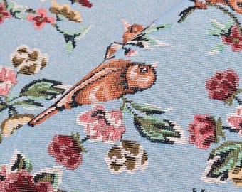 Tela jacquard con flores, tela para tapicería, tela con flores, tela para cojines, tela para sofá, tela por 1/2 yarda, tela jacquard, tela para ropa