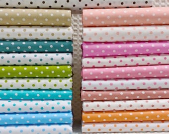 Polka Dots Cotton Fabric,Polka Dots Fabric,Dress Fabric,Cotton Fabric,Clothes Fabric,Soft Fabric,Quilting Fabric,Fabric By 1/2 Yards