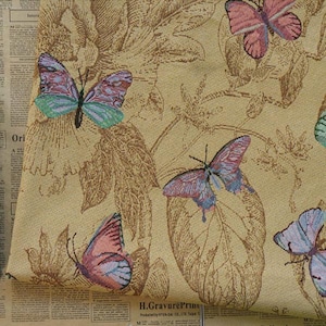 Butterfly Jacquard Fabric,Upholstery Fabric,Butterfly Fabric,Soft Fabric,Dress Fabric,Fabric By 1/2 Yard,Jacquard Fabric,Curtain Fabric