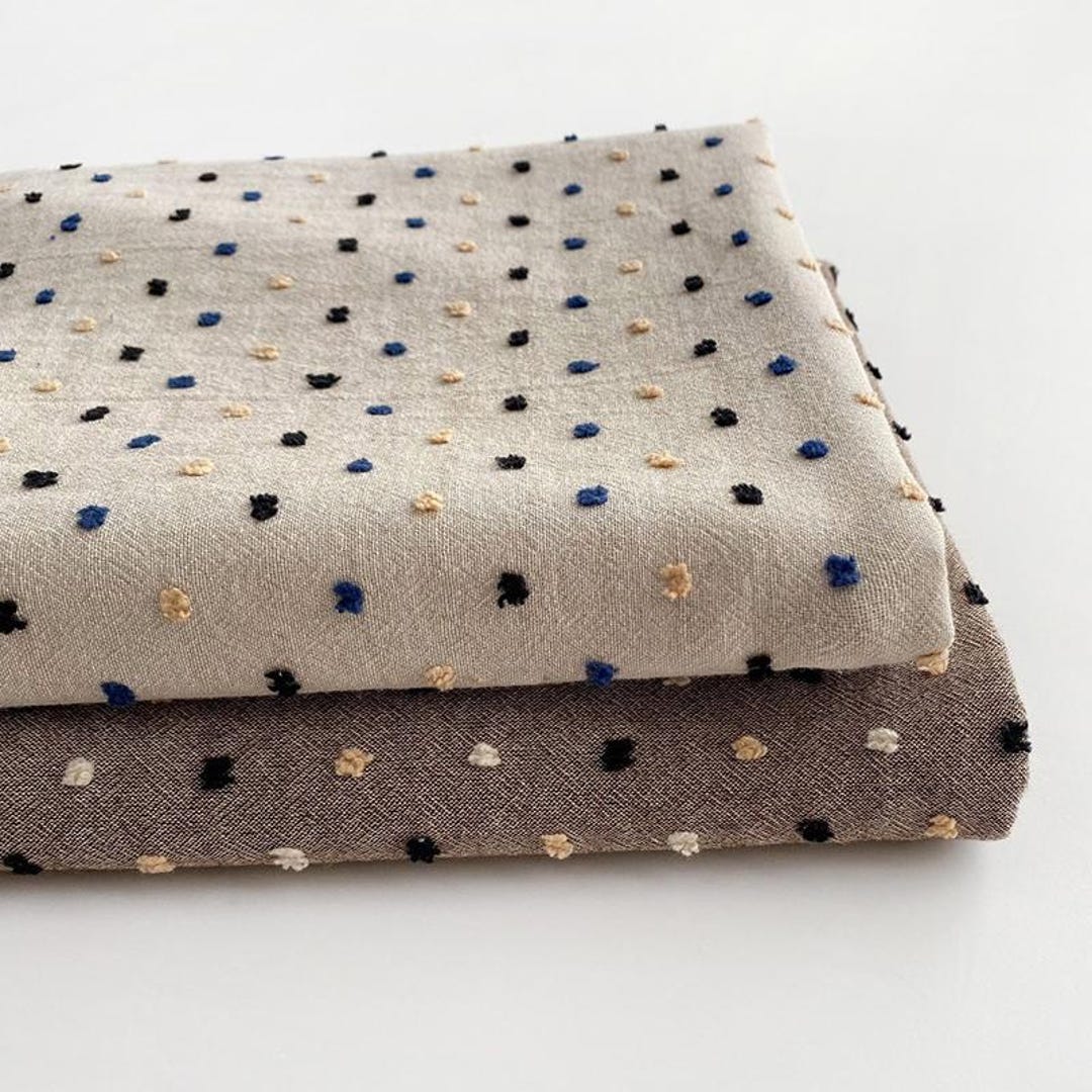 Cotton Linen Fabric polka Dot Fabric dress Fabric cushion Fabric Cotton Linen Fabric polka Dot Fabric dress Fabric cushion Fabric
