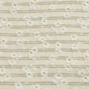 Flower Cotton Fabric,Curtain Fabric,Daisy Fabric,Quilting Fabric,Cotton Fabric,Printed Fabric,Soft Fabric,Dress Fabric,Fabric By 1/2 Yard image 5