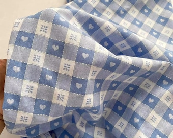 Plaid Cotton Fabric,Curtain Fabric,Tablecloth Fabric,Plaid Fabric,Cotton Fabric,Clothes Fabric,Dress Fabric,Fabric By 1/2 Yard
