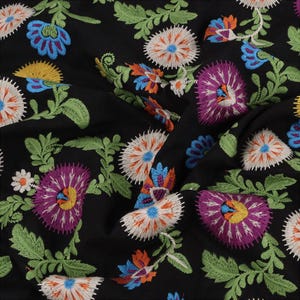 Flower Cotton Fabric,Embroidered Fabric,Curtain Fabric,Summer Dress Fabric,Floral Fabric,Fabric By Yard,Cotton Fabric,Dress Fabric